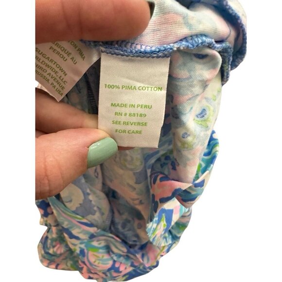 Lilly Pulitzer Ritz Romper Size Small Dream Team Print Shorts Strapless Beach - Picture 4 of 4